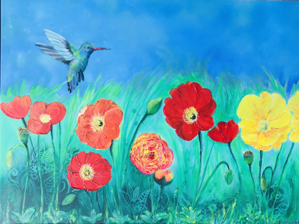 Colorful garden - print