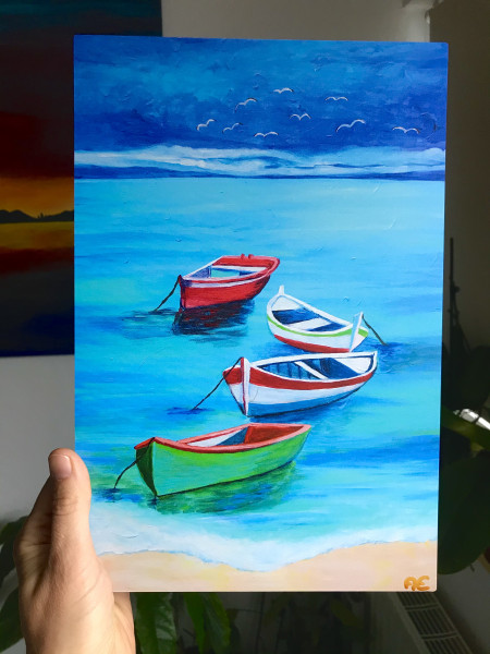 Caribian feeling painting- print