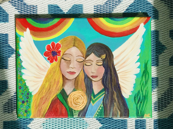 Best friends - painting print