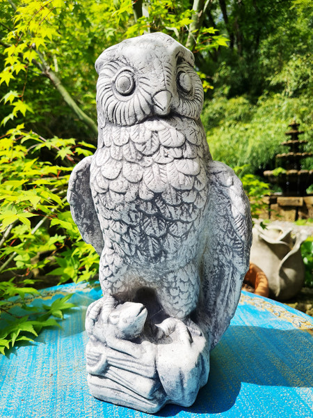 Eule mit Buch und Maus