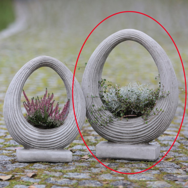 Ovales Stein-Pflanzgefäß