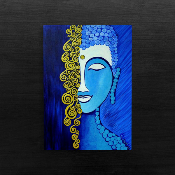 Golden Buddha painting- original and print
