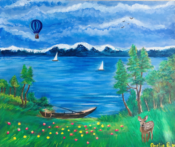 Bambi Dream - Original Painting on wooden board