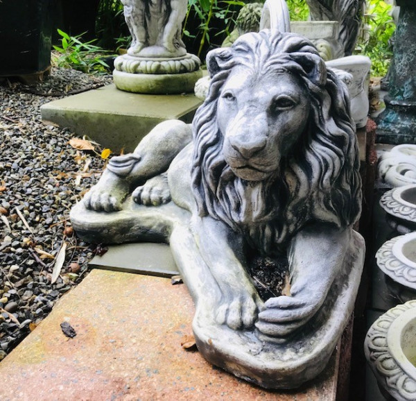 Bewachender liegender Löwe